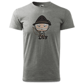 Da Oid Sinzer Goasslschnoizer T Shirt Herren Grau Meliert Hofau Front